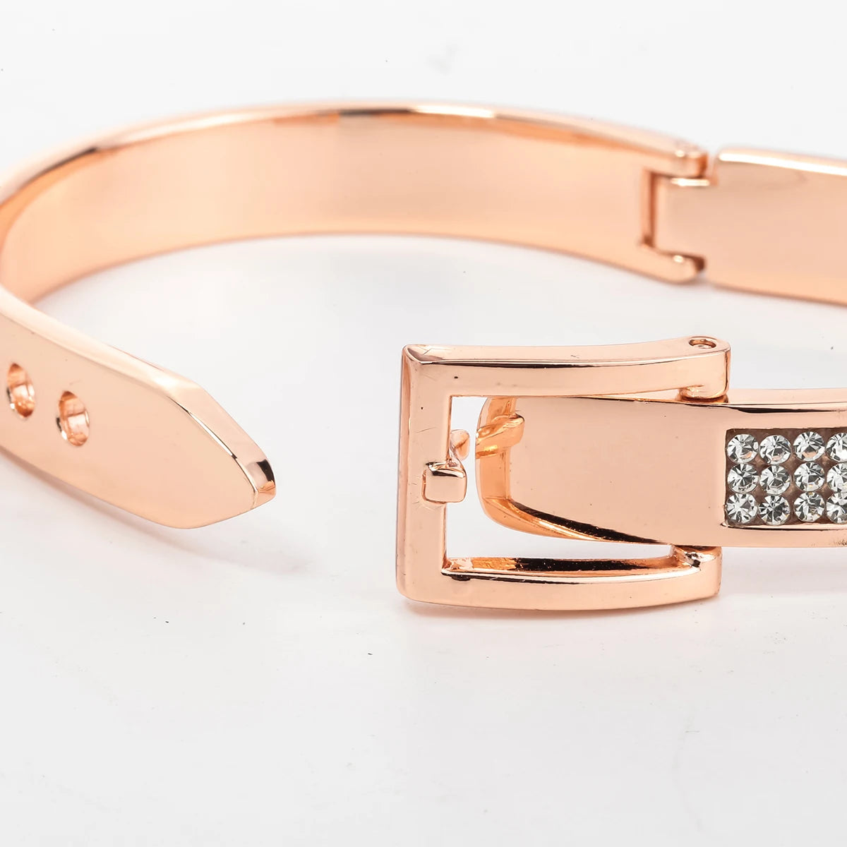 YACQ Belt Bracelet Bangle Fashion Jewelry Gift for Women Her Wife Silver Rose Gold Color Crystal FT05 Dropshipping Adjustable