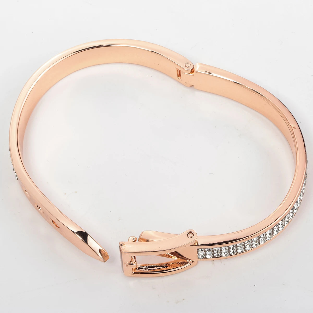 YACQ Belt Bracelet Bangle Fashion Jewelry Gift for Women Her Wife Silver Rose Gold Color Crystal FT05 Dropshipping Adjustable