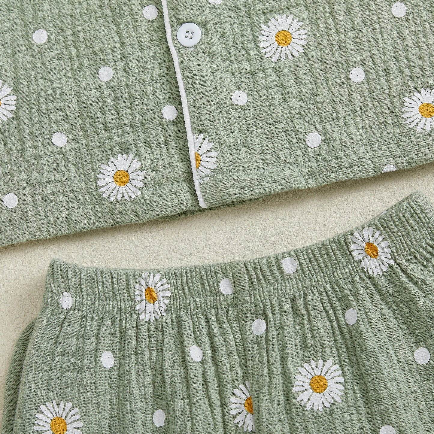 Autumn Kids Girls Pajamas Set Flower Print Long Sleeve Tops Elastic Waist Pants Sleepwear Fall Clothes