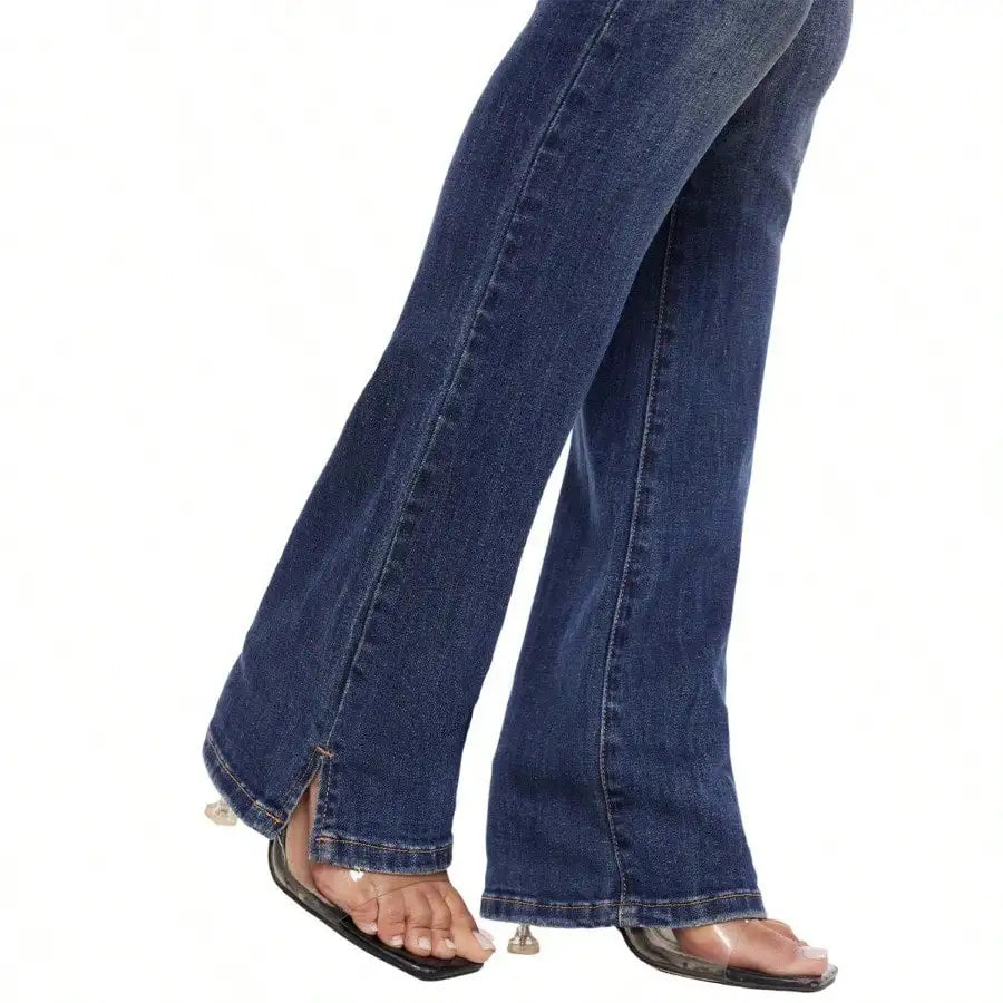 Women High Waist Stretch Hip Lift Denim Skinny Pants Jeans Full Length Sexy Slim Bleachded Solid Color Pants