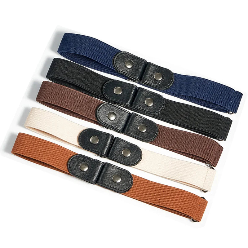 Simple Fashionable Belt Invisible Elastic Versatile Clothing Decoration Jeans Buttonless Elastic Belt Men's Invisible Belt