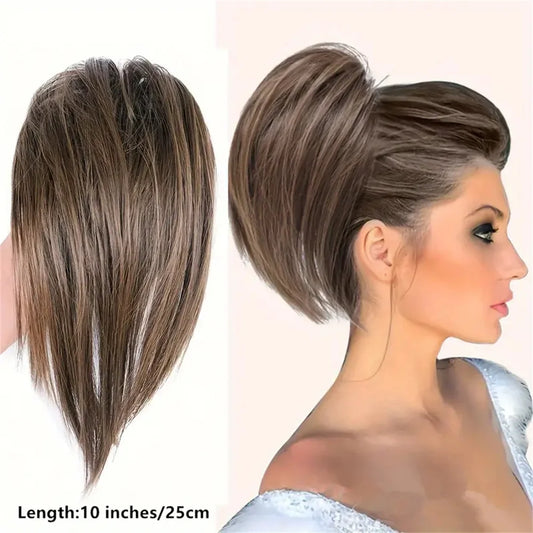 Claw Clip Messy Hair Piece, Tousled Updo Messy Hair Bun, Hair Extension Ponytail Hairpieces, Hair Piece Clip In Straight Hair