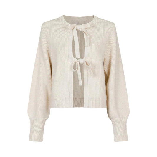 Womens Fall Knit Cardigan Solid Color Ribbed Tie Front Long Sleeve Loose Winter Sweater Coat