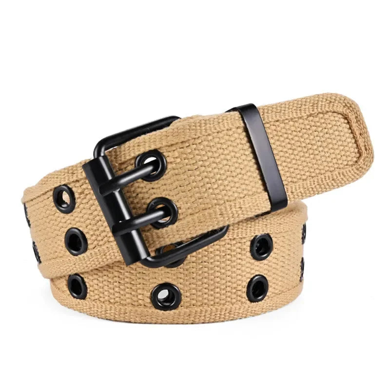 Canvas Belt For Men Luxury Metal Pin Buckle Army Tactical Nylon Braid Belts For Women Jeans High Quality Military Strap Male