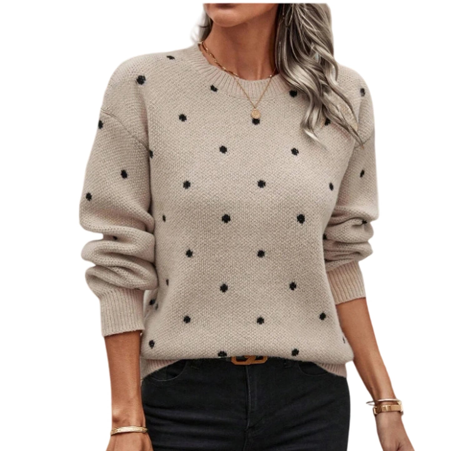 2025 Women'S Casual Round Neck Pullover Long Sleeve Sweater Top Pulls Femmes Woman Clothes Sweater For Woman Fall Clothes
