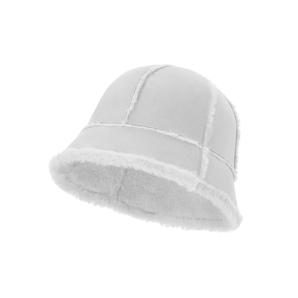 OhSunny Winter Bucket Hat for Women Keep Warm Cap Outdoor Casual Hats For Ladies Girls Riding Windproof 56-58cm