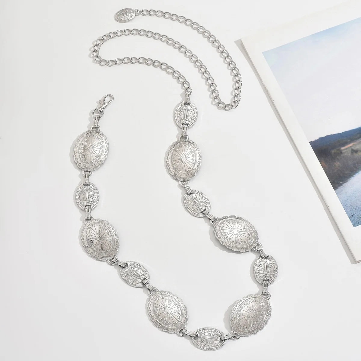 Bohemian Metal Waist Chain Single Piece Ethnic Fashion Accessory Handcrafted Detail Women Belt