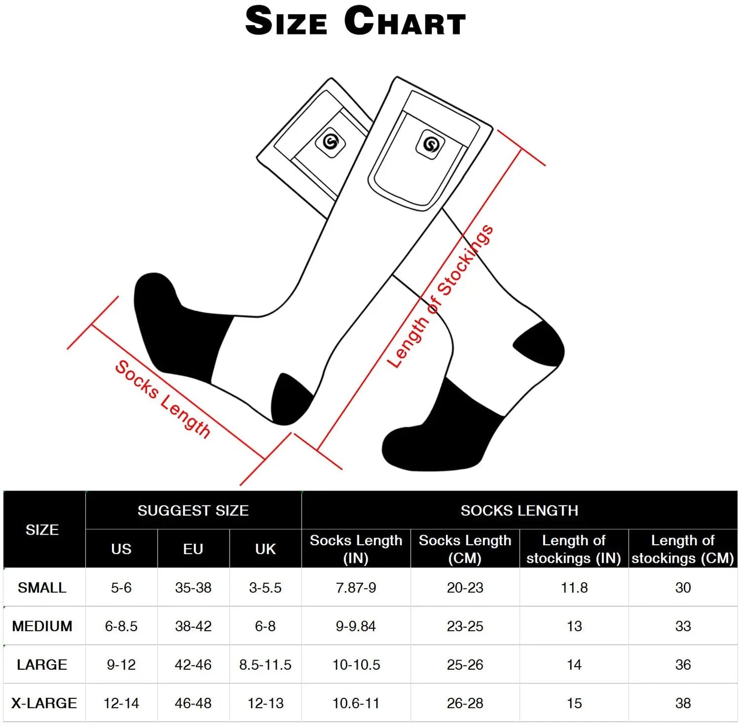 SAVIOR HEAT Rechargeable Heated Socks For Men and Women Electric Heated Socks Warm Foot Thermal Stocking with Battery Winter Ski