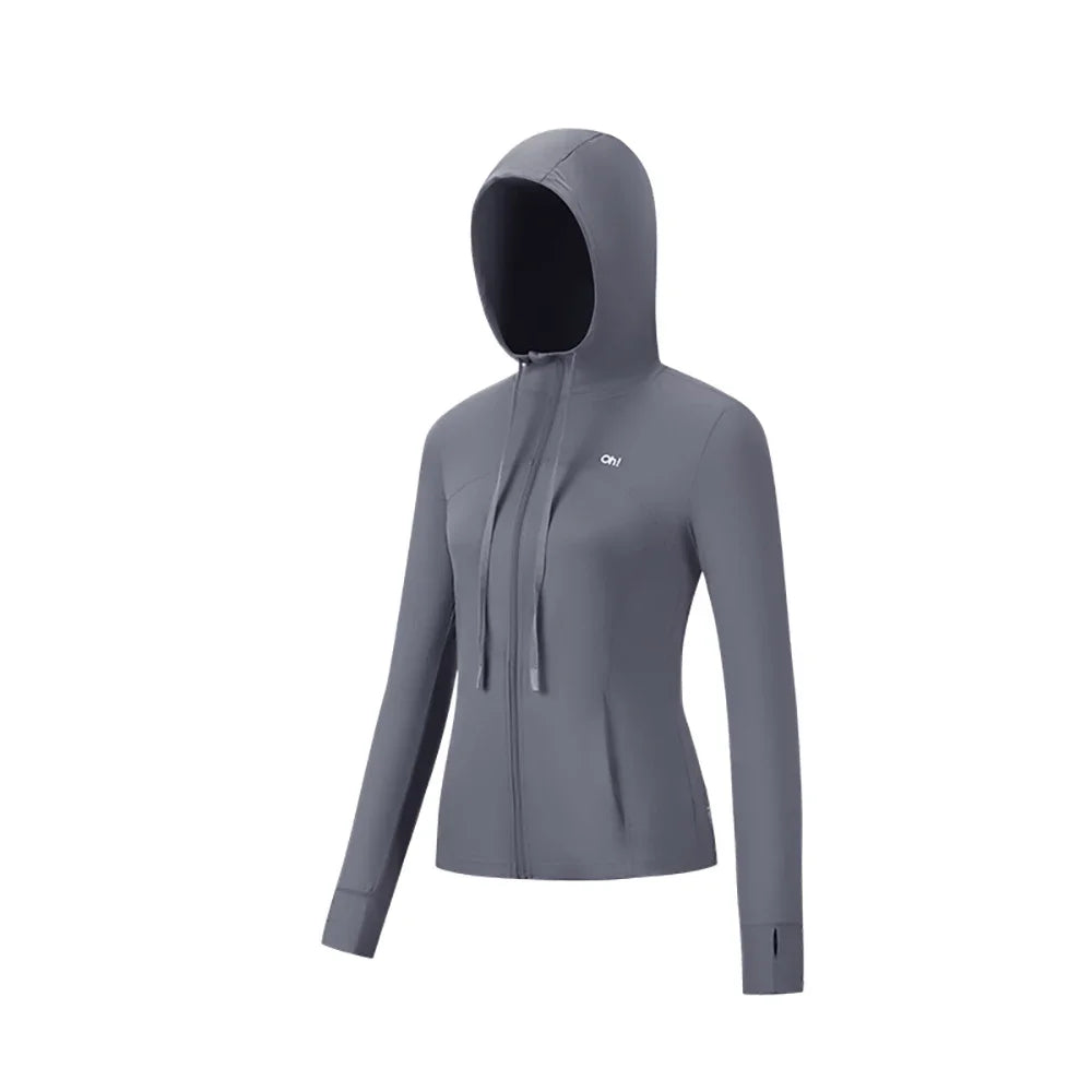 OhSunny Slim Fit Jackets 2024 Spring Summer New Coolchill-160 Sun Protection Long Sleeve Yoga Coat for Women Outdoor Sports