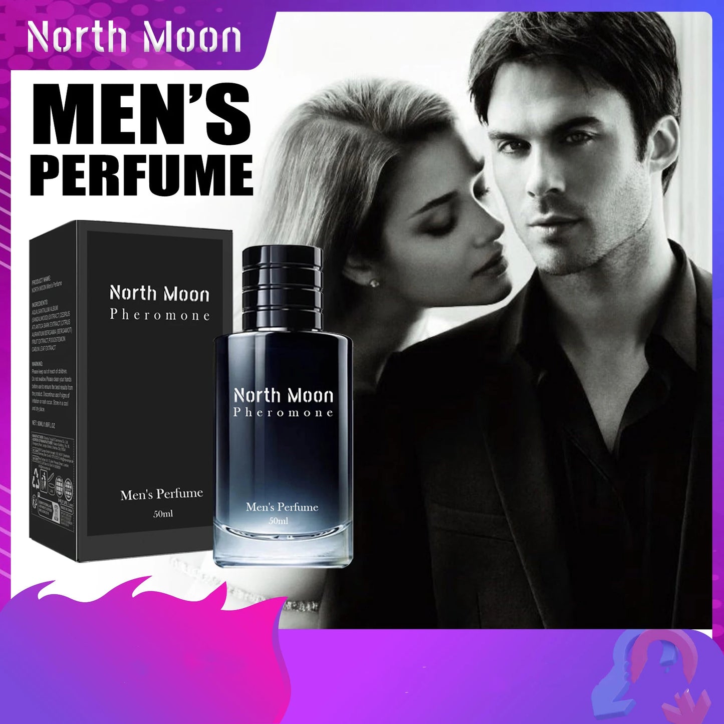 Men's Flirting Charm Pheromone Perfume Men's Release Charm Natural, Fresh and Lasting Fragrance Pheromone Perfumes