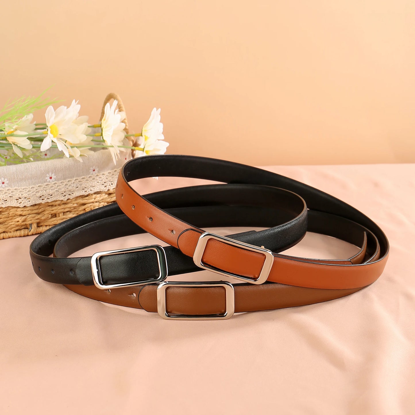 2025 New Luxury Double Sided Belt for Women 23mm Width Designer Fashion Belt Versatile Elegant and Stylish Accessory