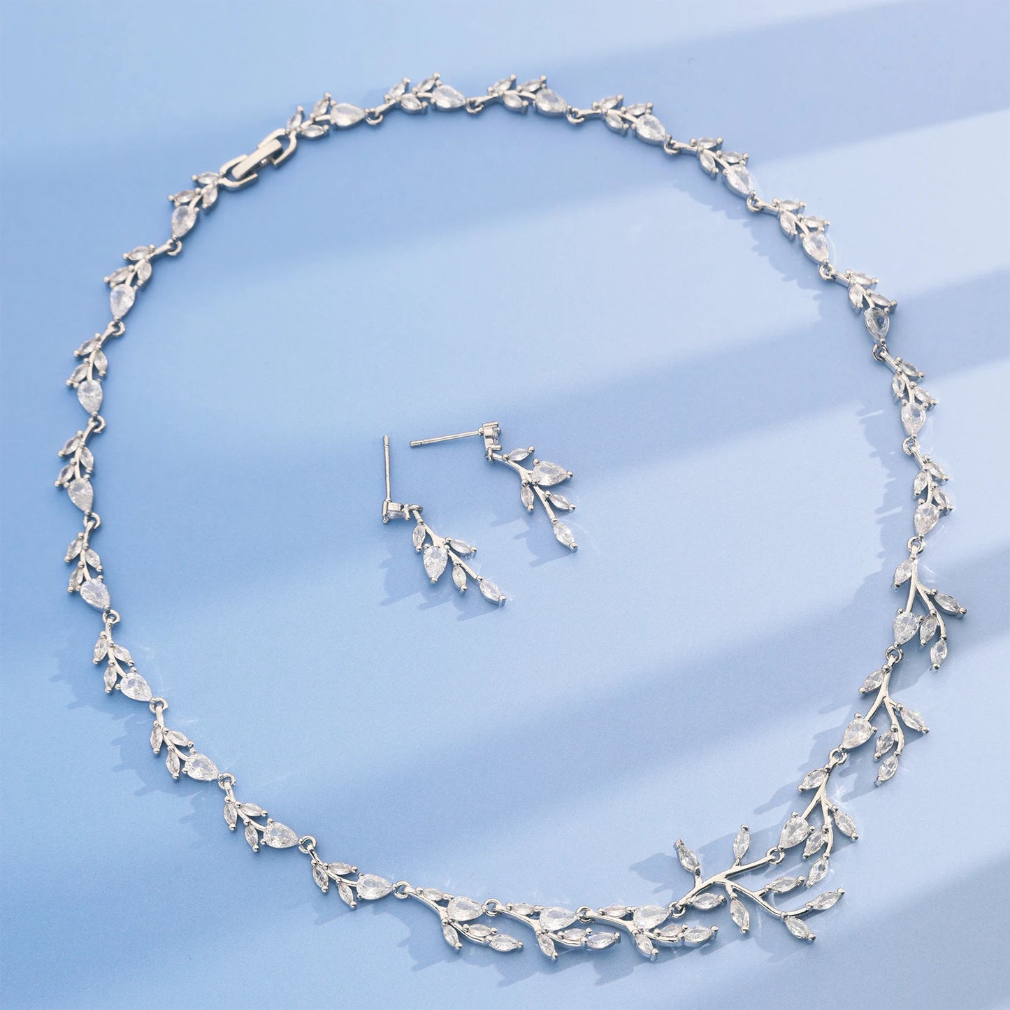 925 Silver, Crystal Pearl Flower Set, perfect for birthday gift, anniversary gift or milestone gift for all occasions, comes wit