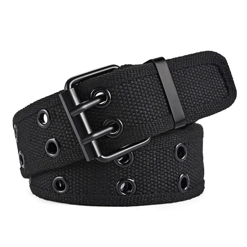 Canvas Belt For Men Luxury Metal Pin Buckle Army Tactical Nylon Braid Belts For Women Jeans High Quality Military Strap Male