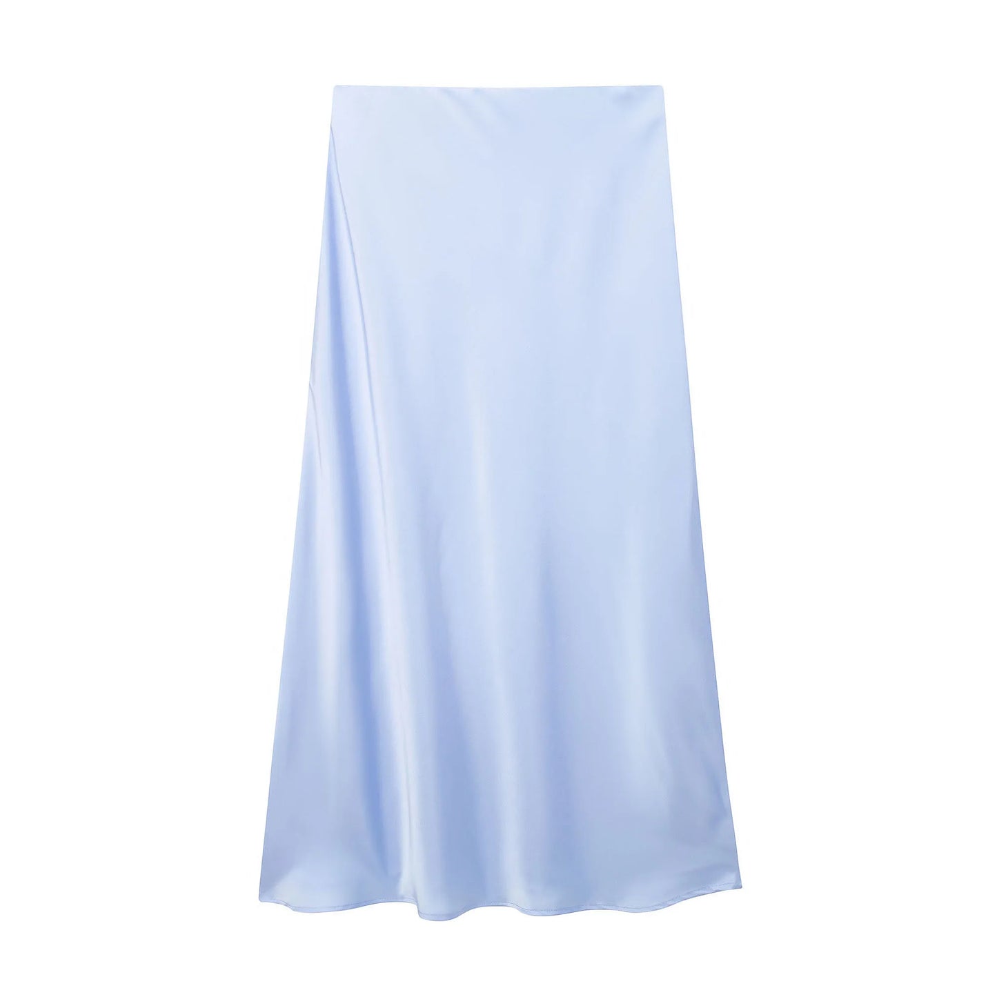 Willshela 2025 Black Satin Skirt Woman High Waist Elegant Long Skirts For Women Fashion Summer Midi Skirt Office Women's Skirts
