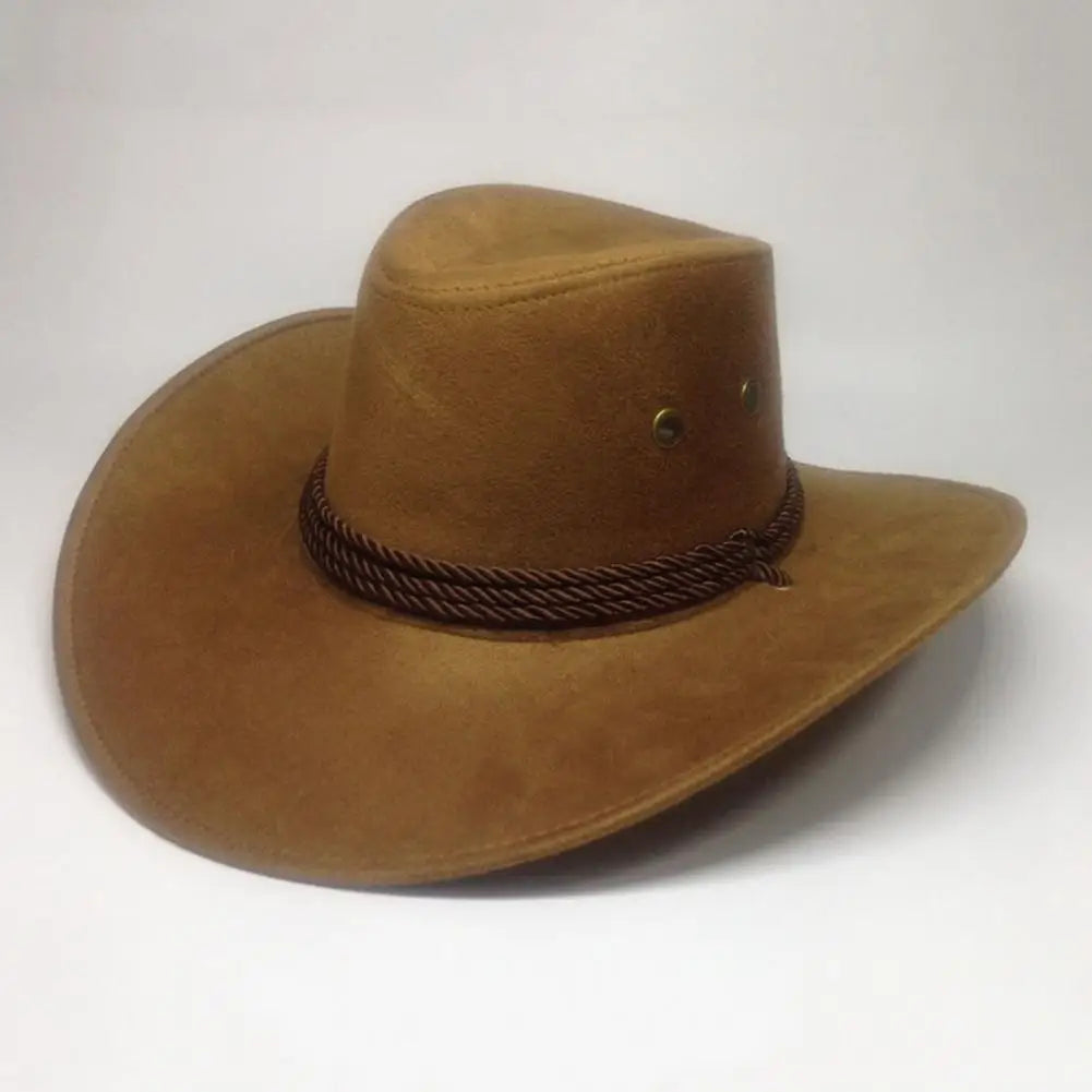 Trilby Cap with Cowboy Style - Adjustable Wide Brim Jazz Hat, Perfect for Horse Riding and Costume Accessories