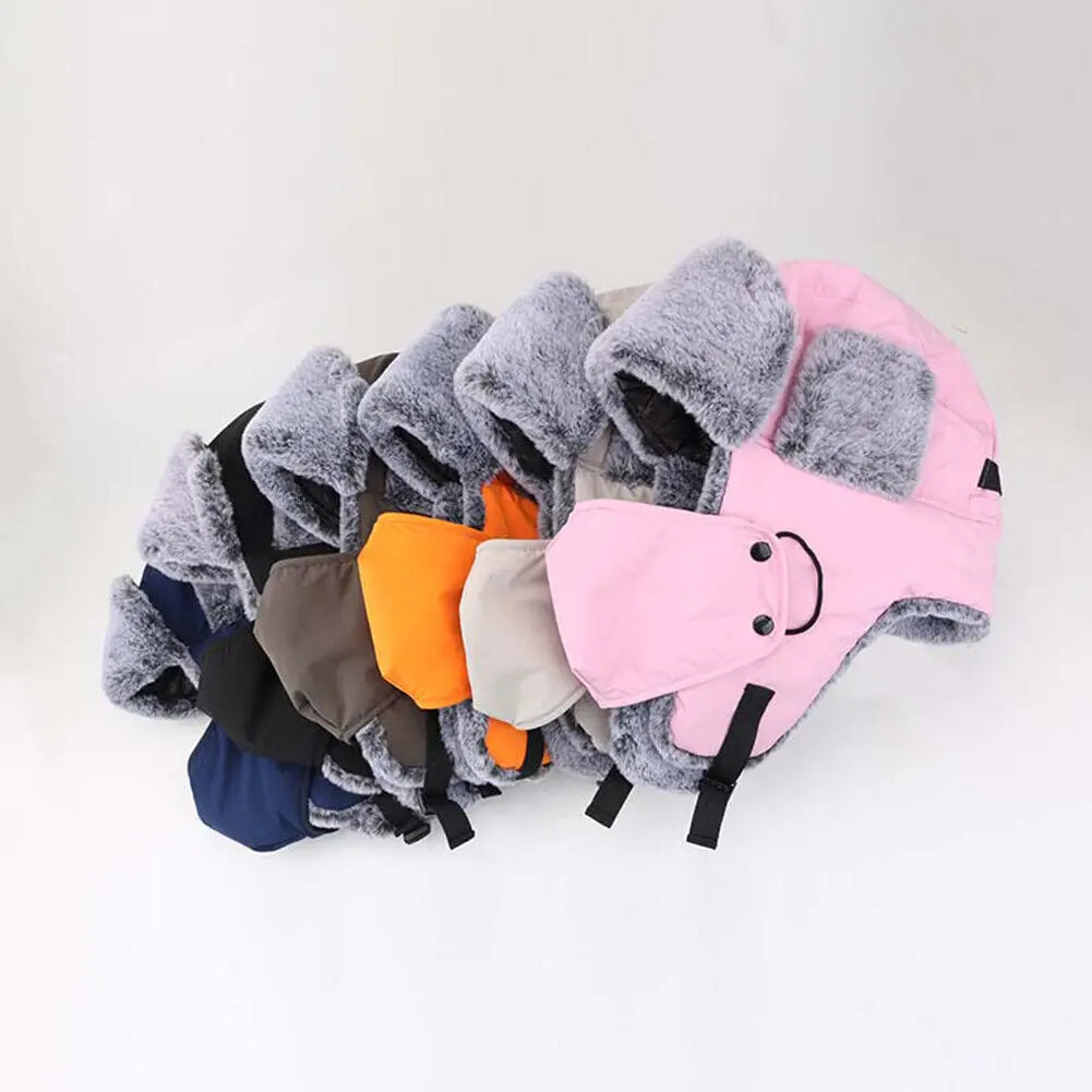 Outdoor Windproof Earflaps Warm Hat Winter Men Women Snow Ski Hat Lei Feng Caps Earmuffs Hats Masks Ear Protection Hats
