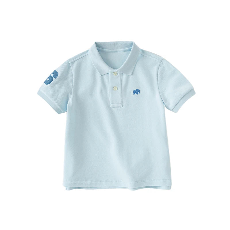 Dave Bella Boys Short Sleeve Polo Children Casual Summer T-shirt Sports Outdoor Cotton Shirt Top Kids Brother Clothes DB2240619