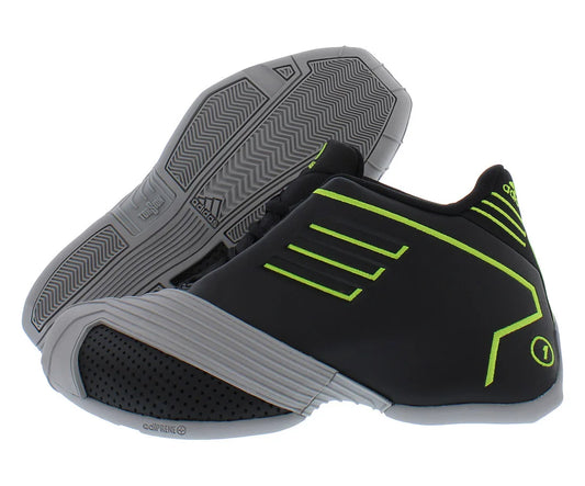 Adidas Tmac Boys Shoes, Color:Black/Grey/Lime