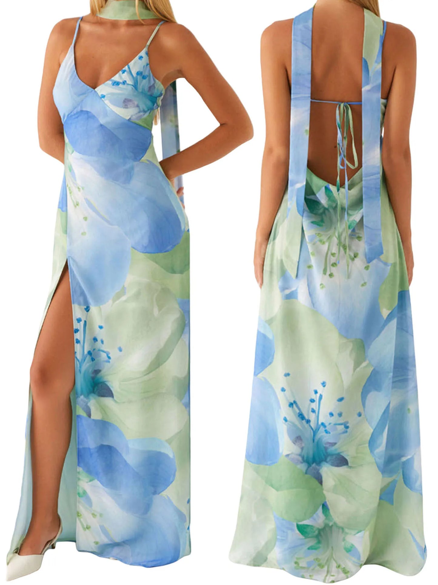 Elegant Lace Off-Shoulder Maxi Dress with Ruffle Hem and Belted Waist Perfect for Summer Weddings and Events