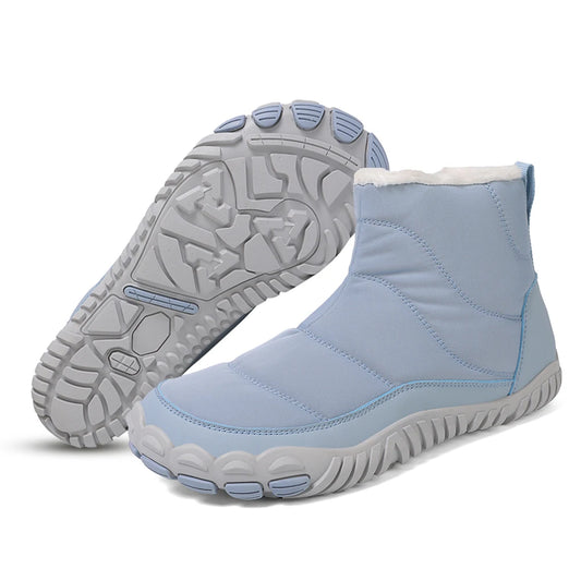 Winter Snow Boots Lightweight Barefoot Shoes Waterproof Casual Ankle Boots Zip Closure Fashion Warm Lined Booties for Men Women