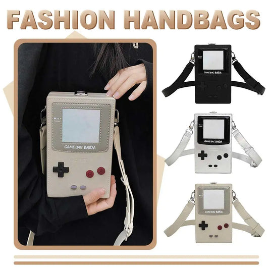 Crossbody Bag for Women Game Console Shape Messenger Bag PU Leather Adjustable Strap Small Purse for Work Travel