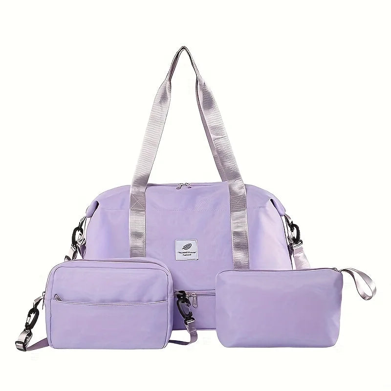 3PCS nylon travel bag set, large-capacity fashionable luggage bag, sports and fitness bag crossbody bag, suitable for daily use