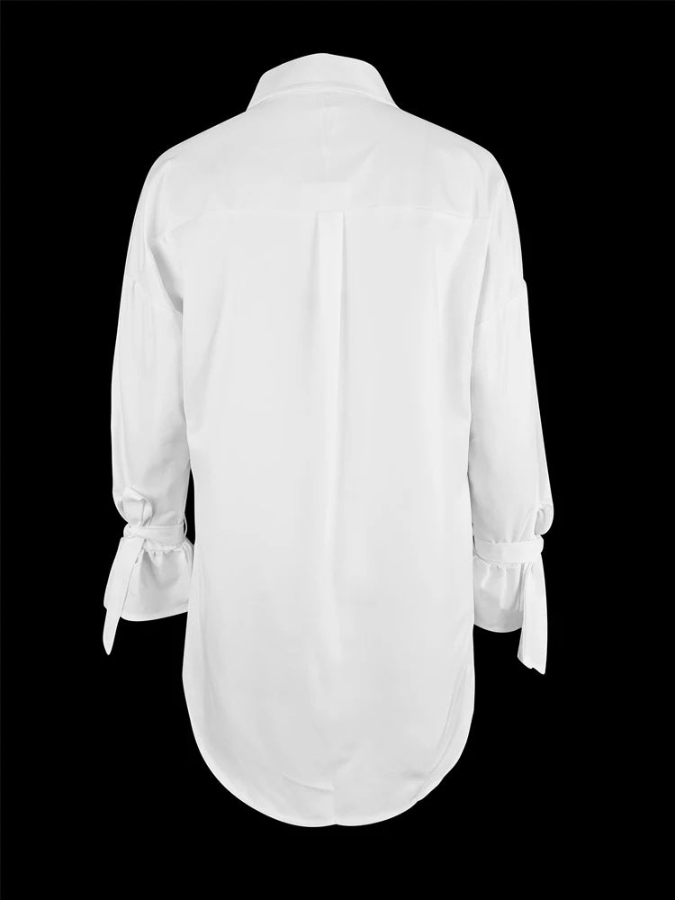 Korean Fashion Floral Printed Lapel Blouse For Women 2025 New Autumn Flared Sleeves Buttoned Urban Casual Shirts Tops