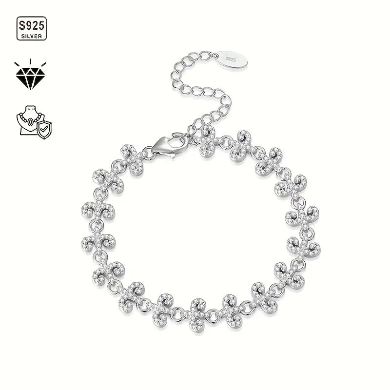 One elegant men's 925 silver ankle accessory, featuring a moissanite gemstone, lightweight at 4.5 grams, complete with a profess