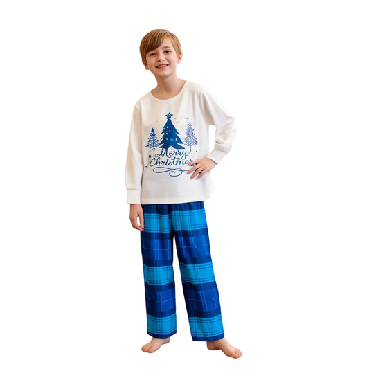 Holiday Family Matching Pajamas Set Festive Reindeer Print Tops with Striped Bottoms Sleepwear Loungewear for Christmas