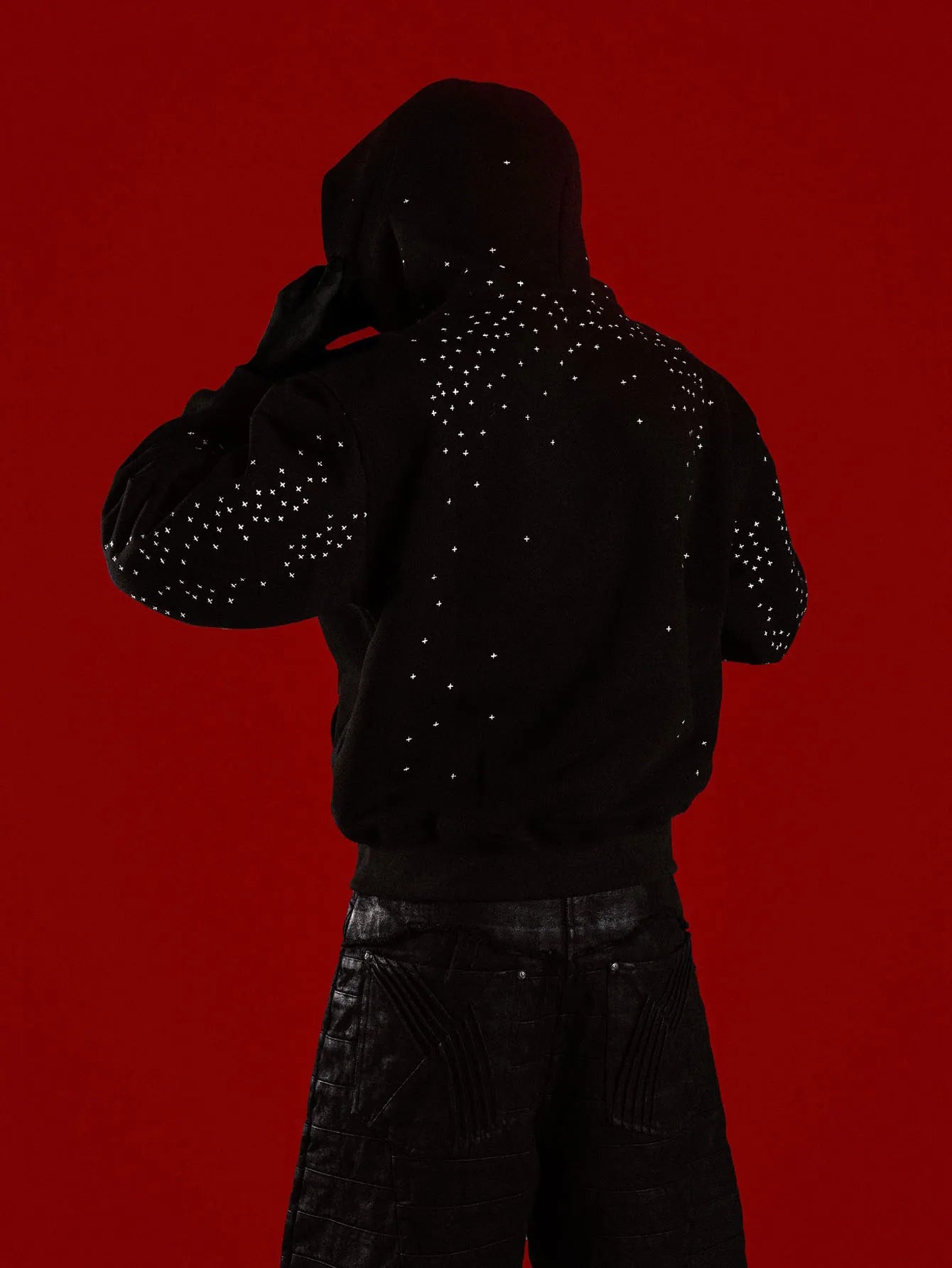 Men's Full Zip Hoodie Gothic Creative Pattern Sweatshirt Fashion Full Zip Trendy Streetwear with Pocket