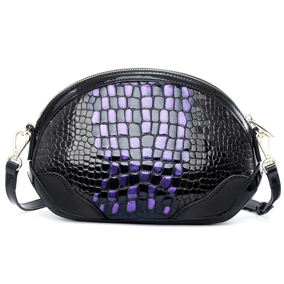 crossbody bags woman luxury designer black Purple purse crocodile Dome Bag leather shoulder bags Daily Commutes And Outings