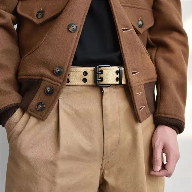 Canvas Belt For Men Luxury Metal Pin Buckle Army Tactical Nylon Braid Belts For Women Jeans High Quality Military Strap Male