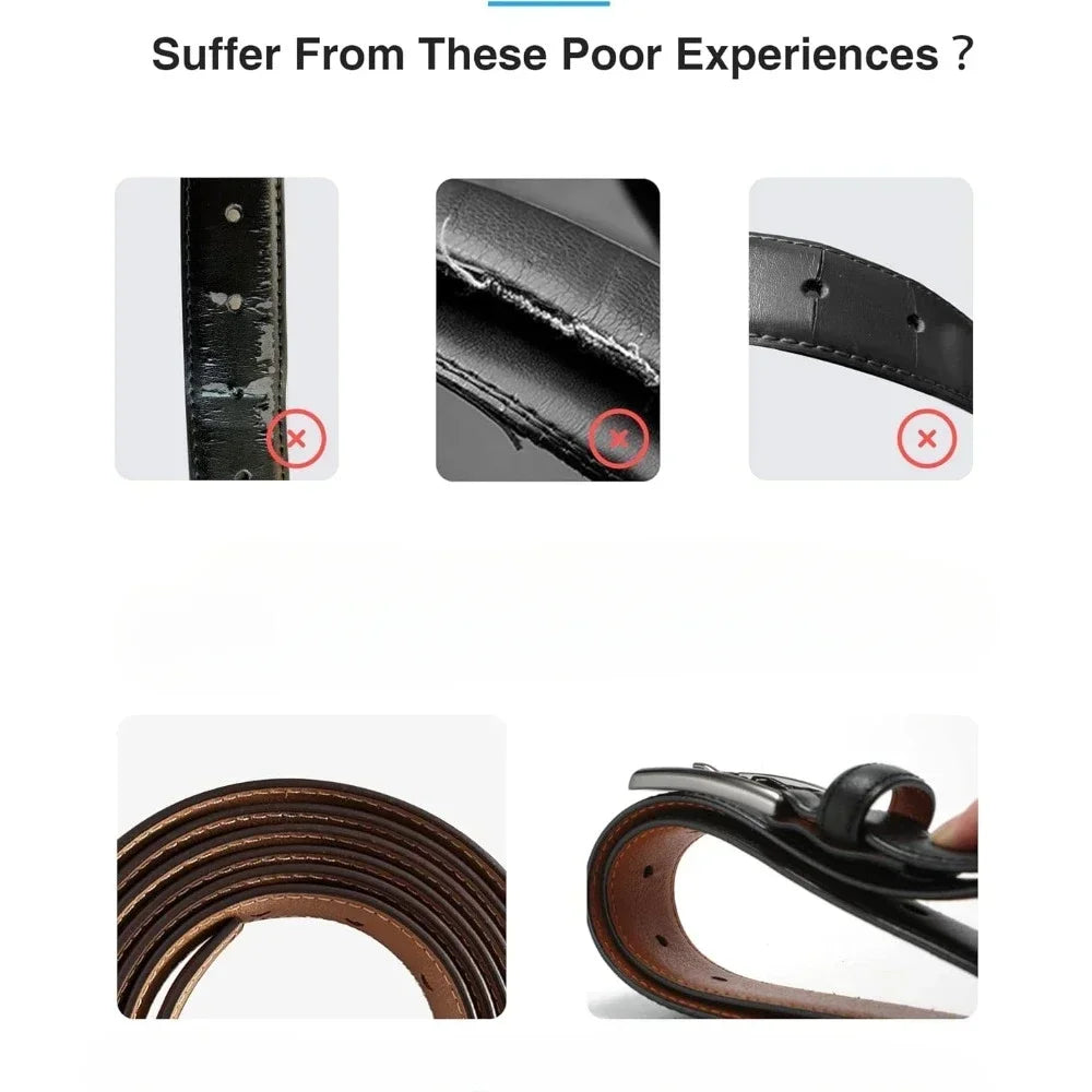 Mens Belts Leather 1 1/8" for Gift Men - Perfect Companion to Mens Dress Shoes