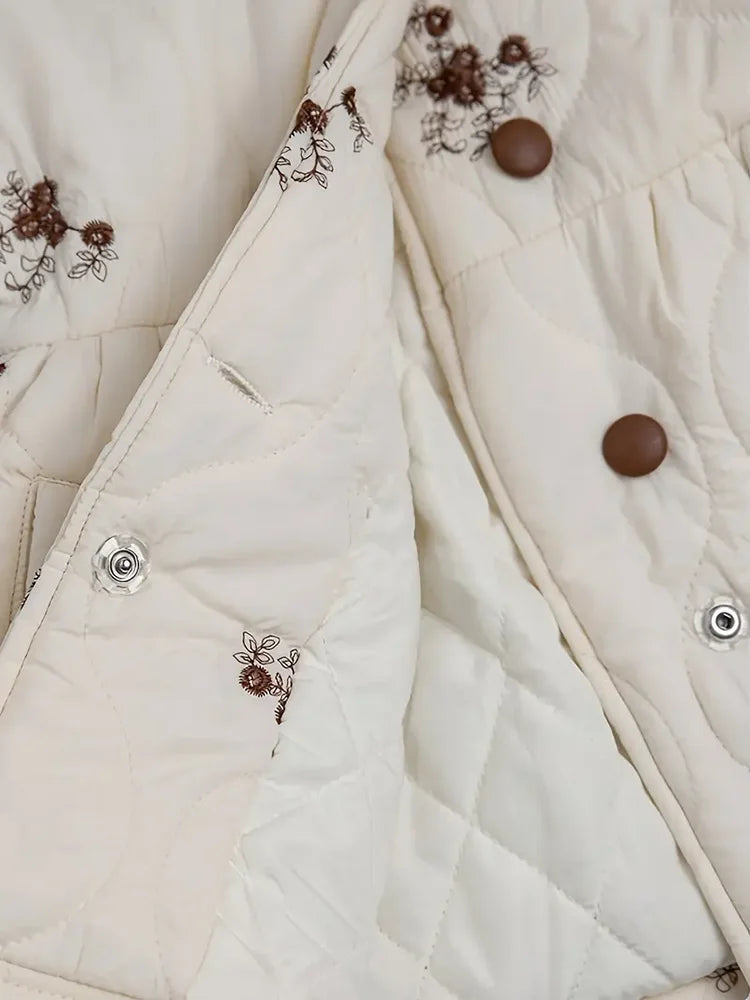2024 New Fashion Winter Jacket Girl Long Coats PU Collar Belt Cotton Padded Velvet Warm Outerwear Clothes For Children Kids 2-6Y