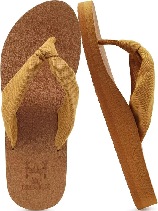Flip Flops for Women with Arch Support Yoga Mat Comfortable Summer Beach Walking Thong Cushion Sandals Slip On Indoor Outdoor