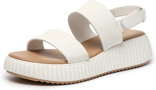 Women's Platform Sandals Comfortable Open Toe Ankle Strap Adjustable Wedge Sandals