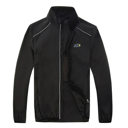 Reflective Men's Rain Jacket Waterproof Windbreaker Running Cycling Golf Bicycle Wear Windproof MTB Bike Windcoat