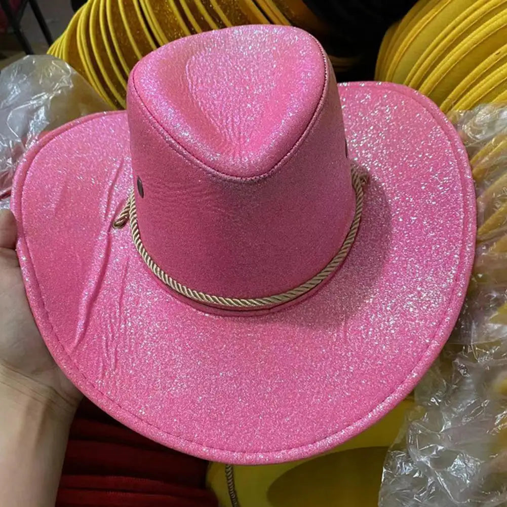 Trilby Cap with Cowboy Style - Adjustable Wide Brim Jazz Hat, Perfect for Horse Riding and Costume Accessories
