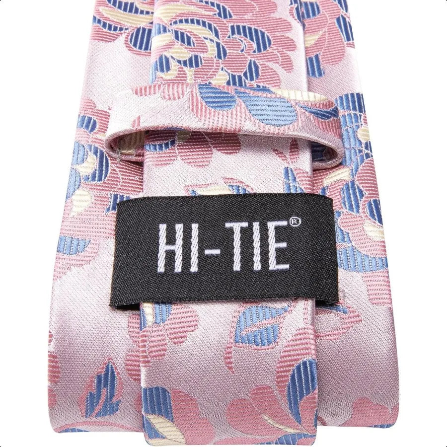 HiTie Men Ties Set Woven Necktie and Lapel Pin Pocket Square Cufflinks Sets Formal Business Wedding