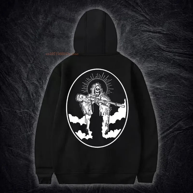 Black Cotton Thickened Pullover Hoodie Men Women Spring New Netroots Design Pattern Printing Sports Hoodie Ins Tide Loose Tops