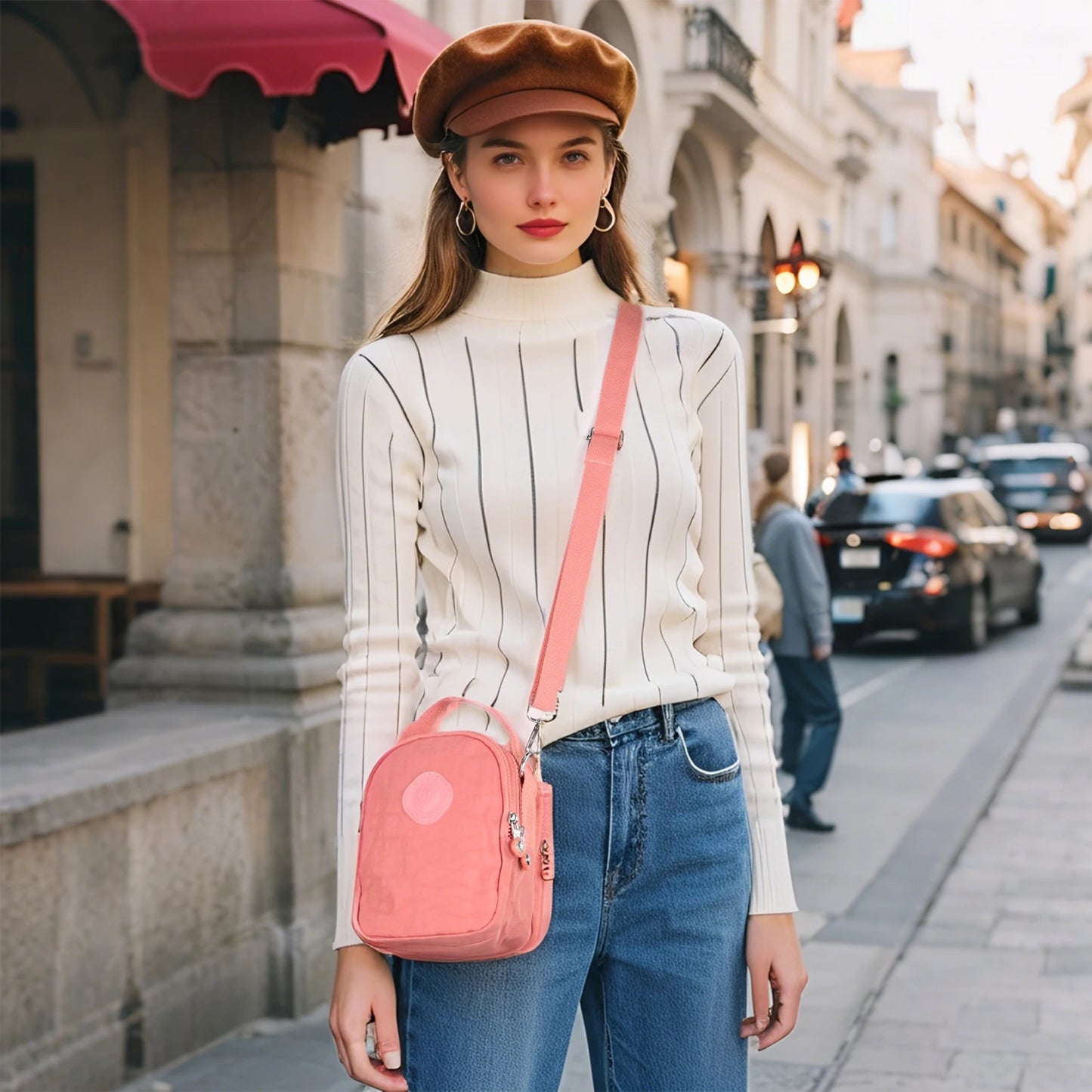 Lightweight Women's Crossbody Bags Small Messenger Purse with Shoulder Strap Waterproof Mini Tote & Multi-Pockets for Daily Use