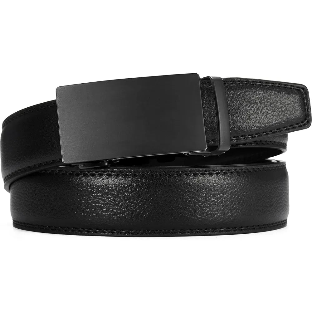 Mens Belt - Mens Ratchet Belt Leather 1 3/8" for Dress Pant - Micro Adjustable Belt Fit Everywhere
