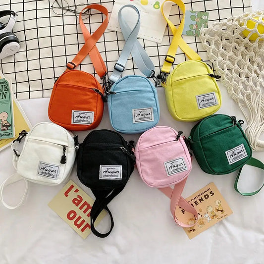 Fashion Women Canvas Bags Patchwork Mini Wallet Phone Shoulder Messenger Bags Multilayers Vintage Design Lady Handbag