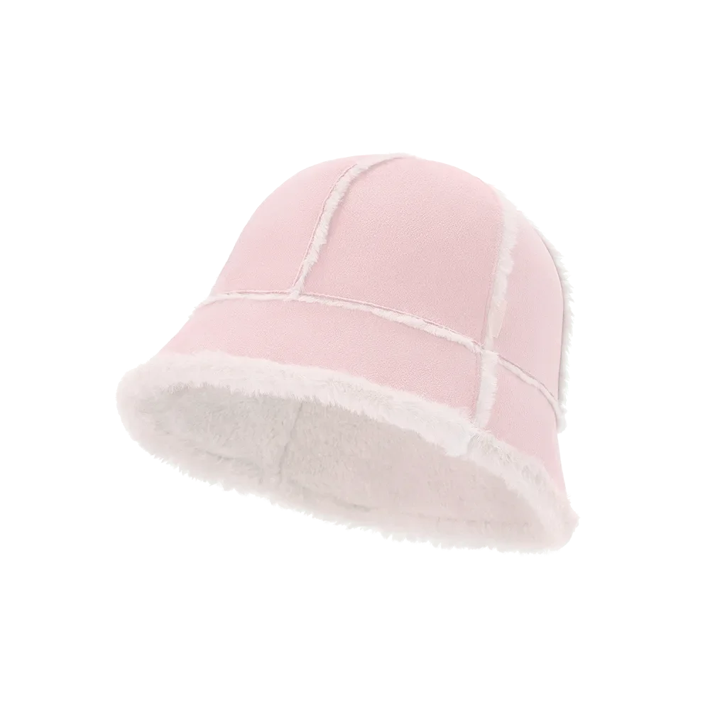 OhSunny Winter Bucket Hat for Women Keep Warm Cap Outdoor Casual Hats For Ladies Girls Riding Windproof 56-58cm