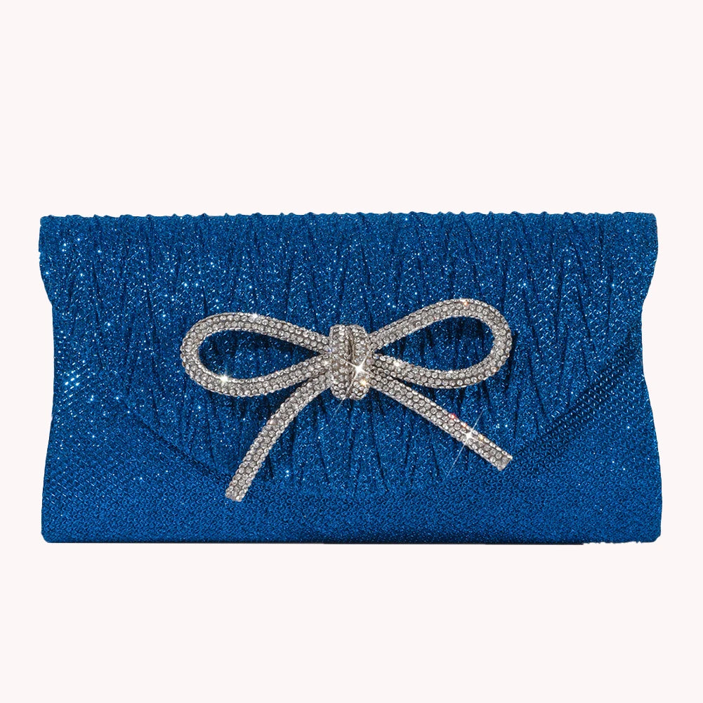 Evening Bag for Women Rhinestone Clutch Purse Satin Sparkly Satchel Purse Wedding Party Prom Purse