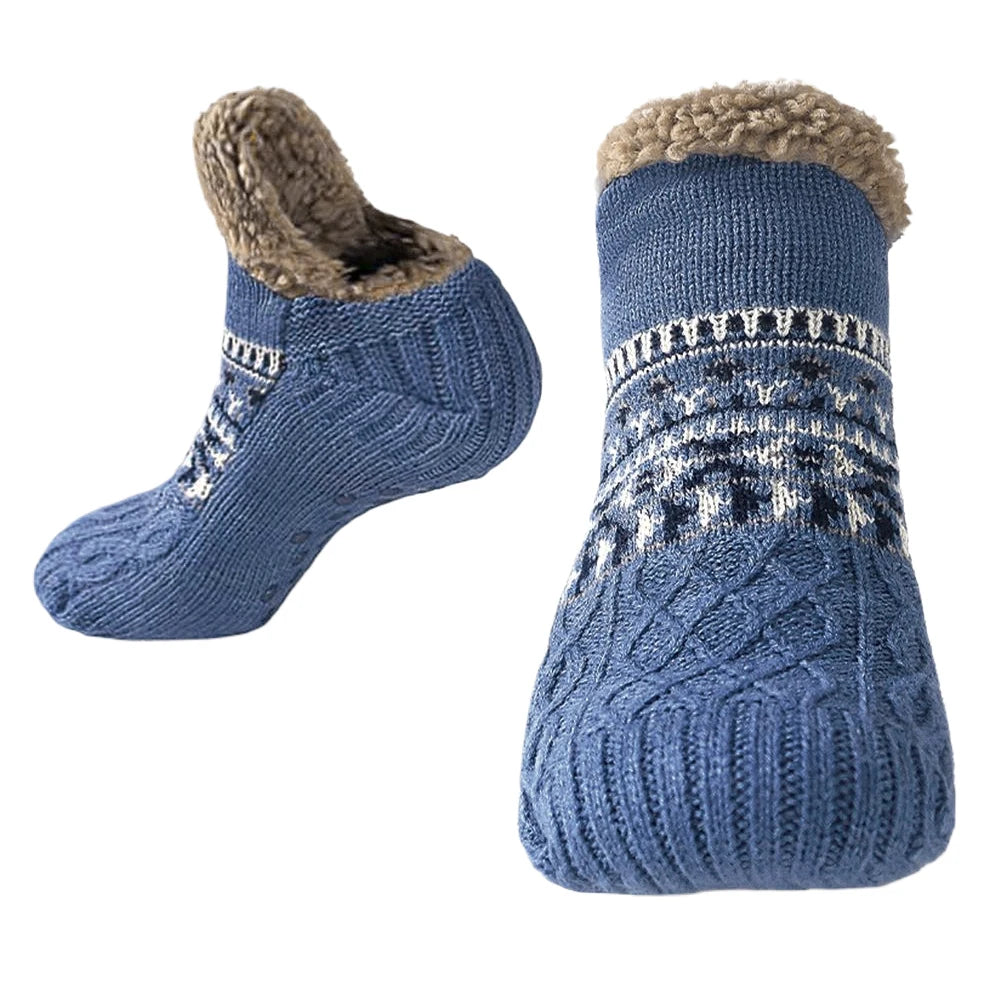 Men Women Winter Indoor Home Slippers Socks Non Slip Carpet Sock Warm Thermal Slipper Socks Soft for Christmas