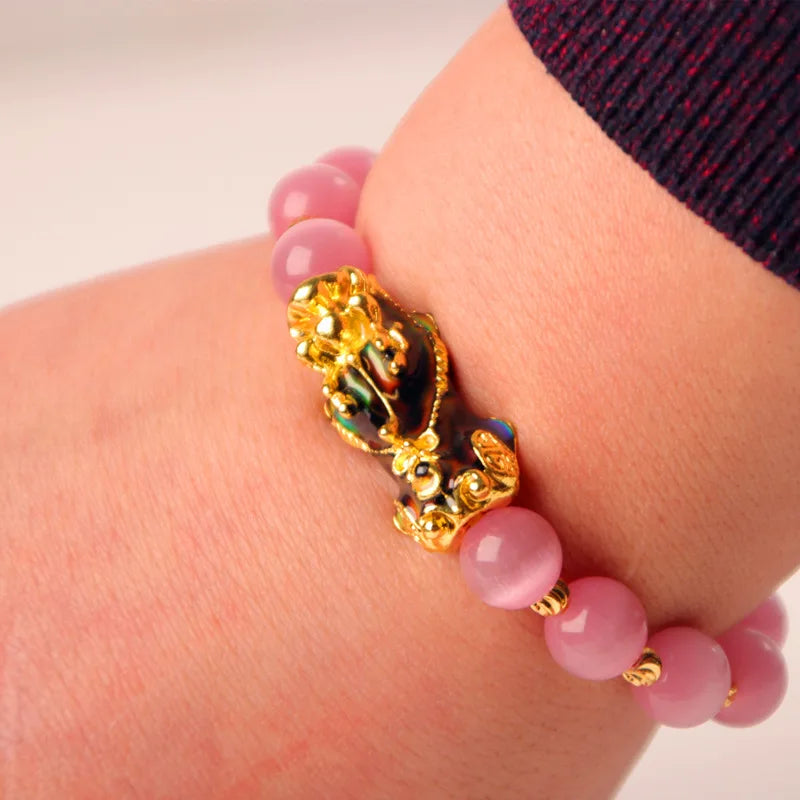 3D Gold-Plated Pixiu Bracelet for Wealth, Protection, and Good Fortune – Attract Prosperity and Ward Off Evil Energy