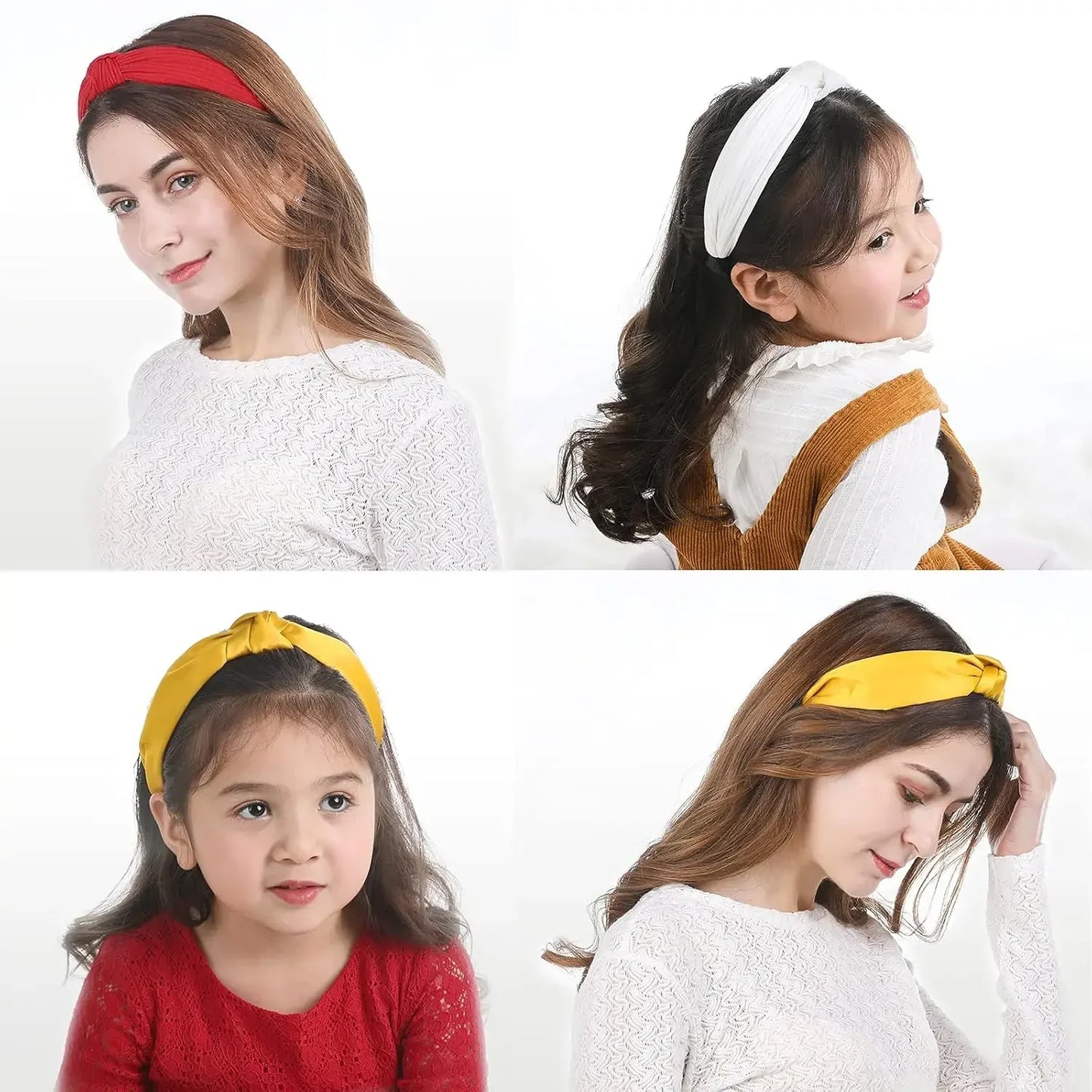 Fashion Headbands for Women Girls, 10 Pcs Knotted Pearl Wide Top Knot Turban Hair Bands/ Hoops Vintage Velvet Leopard Print