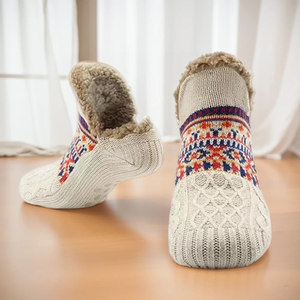 Men Women Winter Indoor Home Slippers Socks Non Slip Carpet Sock Warm Thermal Slipper Socks Soft for Christmas