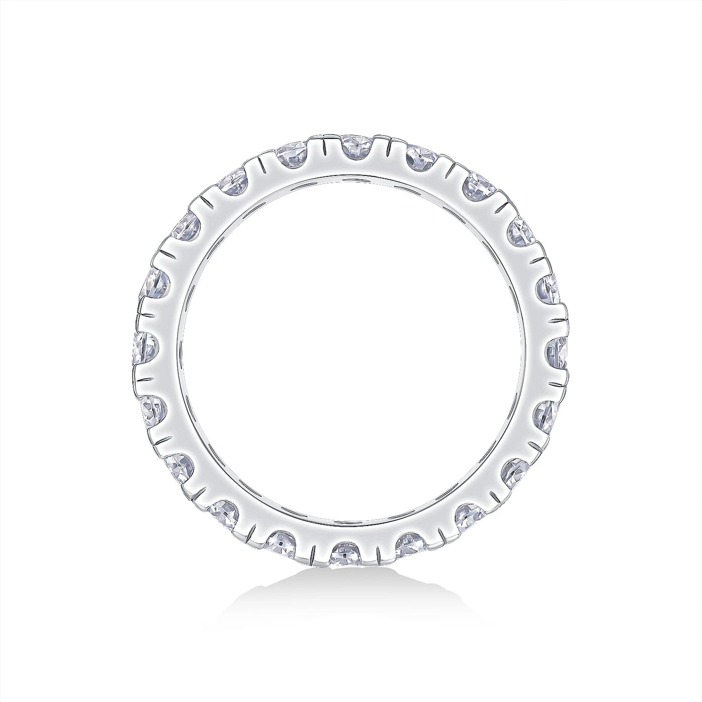 JIUZUAN 3mm Moissanite Ring 925 Sterling Silver Plated 18k Gold - Hypoallergenic, Nickel-Free, Sparkling Gemstone Jewelry